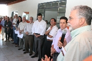Prefeito Anderson Adauto e secretário municipal de Saúde, Valdemar Hial, realizaram nesta sexta-feira (27) visita inaugural à unidade básica de saúde do bairro Beija-Flor